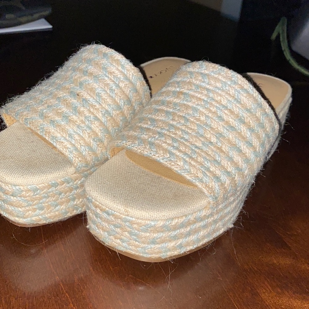 Lucky brand platform espadrille sandal